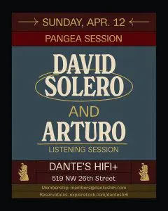 Tonight at Dante’s HiFi Miami