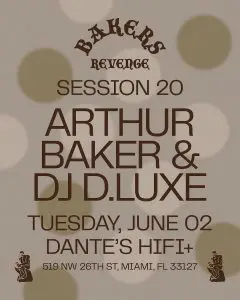 Tonight and this week at Dante’s HiFi Miami