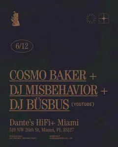 Tonight at this weekend Dante’s HiFi Miami