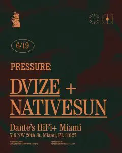 Tonight and this weekend at Dante’s HiFi Miami