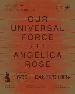 Tonight and this week at Dante’s HiFi Miami