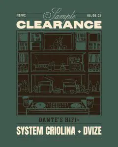 This weekend at Dante’s HiFi