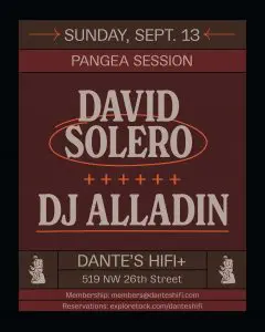 Tonight at Dante’s HiFi