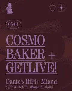 Tonight and this weekend at Dante’s HiFi Miami