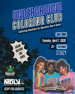 Underground Coloring Club – Collecting Donations for Operation Give A Damn