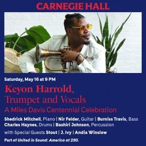 Keyon Harrold, Trumpet A Miles Davis Centennial Celebration