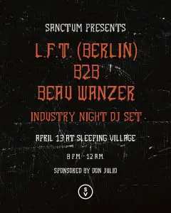 Sanctum Presents… Beau Wanzer B2B L.F.T.