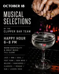 Selections by the Clipper Bartenders