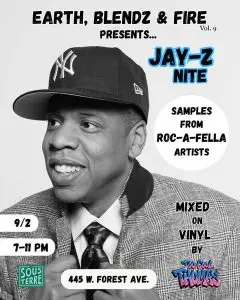 Earth, Blendz & Fire presents Jay-Z Nite