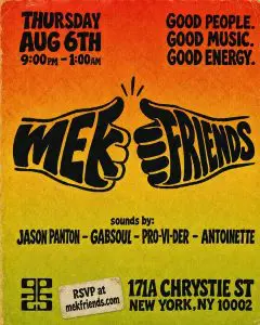 Mek Friends sounds by Jason Panton, GabSoul, PRO-VI-DER, Antoinette