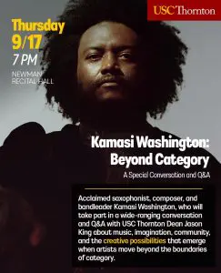 Kamasi Washington: Beyond Category – A Special Conversation and Q&A