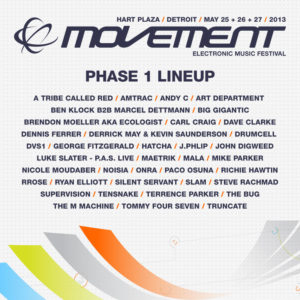 2013 Movement Electronic Music Festival Phase One Lineup | DETROIT