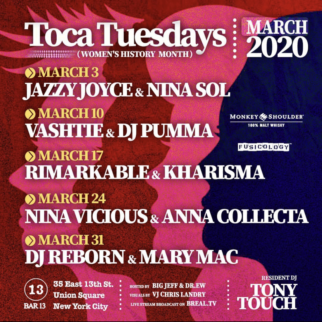 Toca Tuesdays At Bar 13 On Tue Mar 17th 2020 10 00 Pm