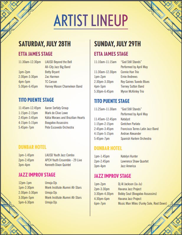 Artist Lineup