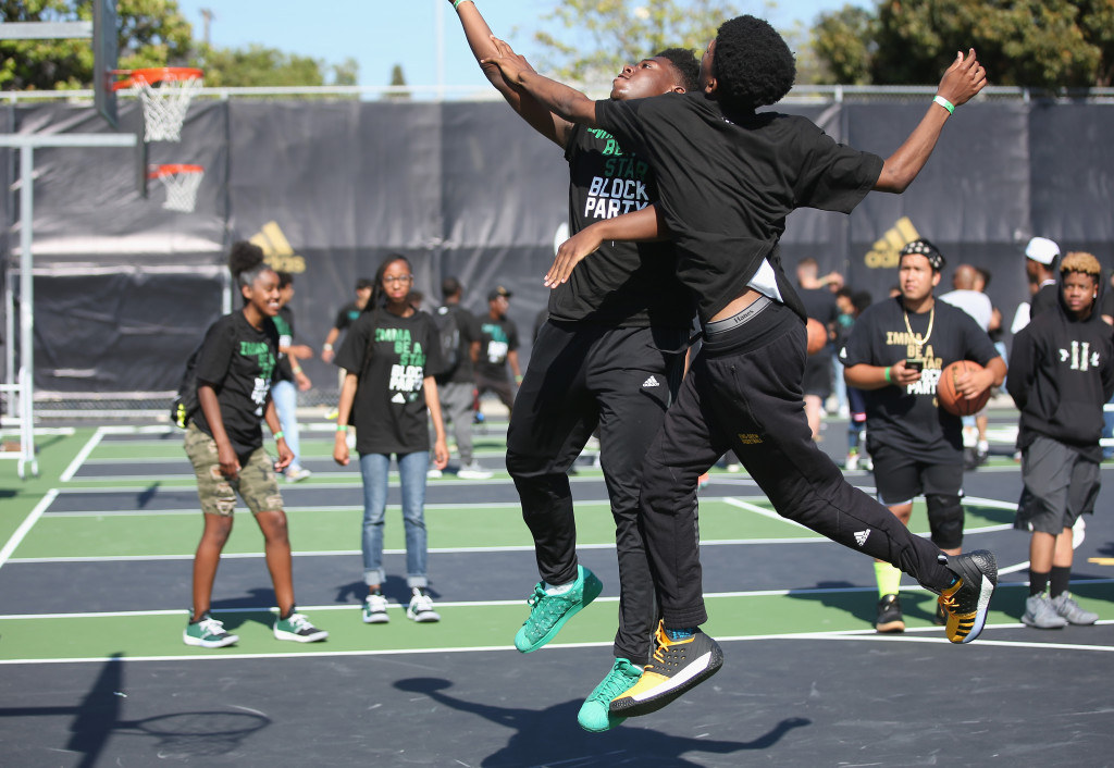 James Harden Returns to Audubon Middle School in Los Angeles for "Imma Be a Star" Block Party