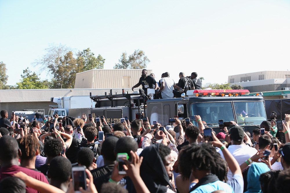 James Harden Returns to Audubon Middle School in Los Angeles for "Imma Be a Star" Block Party
