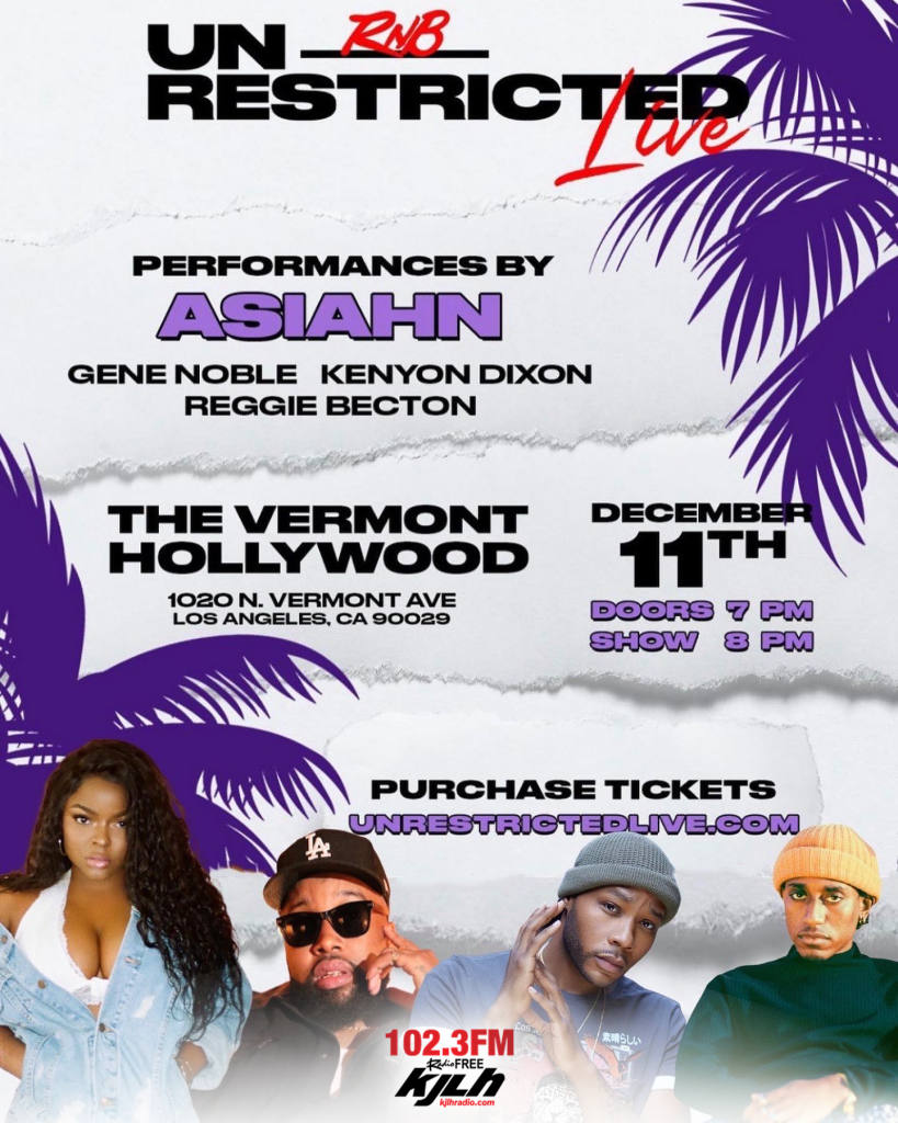 UnRestricted_Live RnB at The Vermont Hollywood on Sat, Dec 11th, 2021