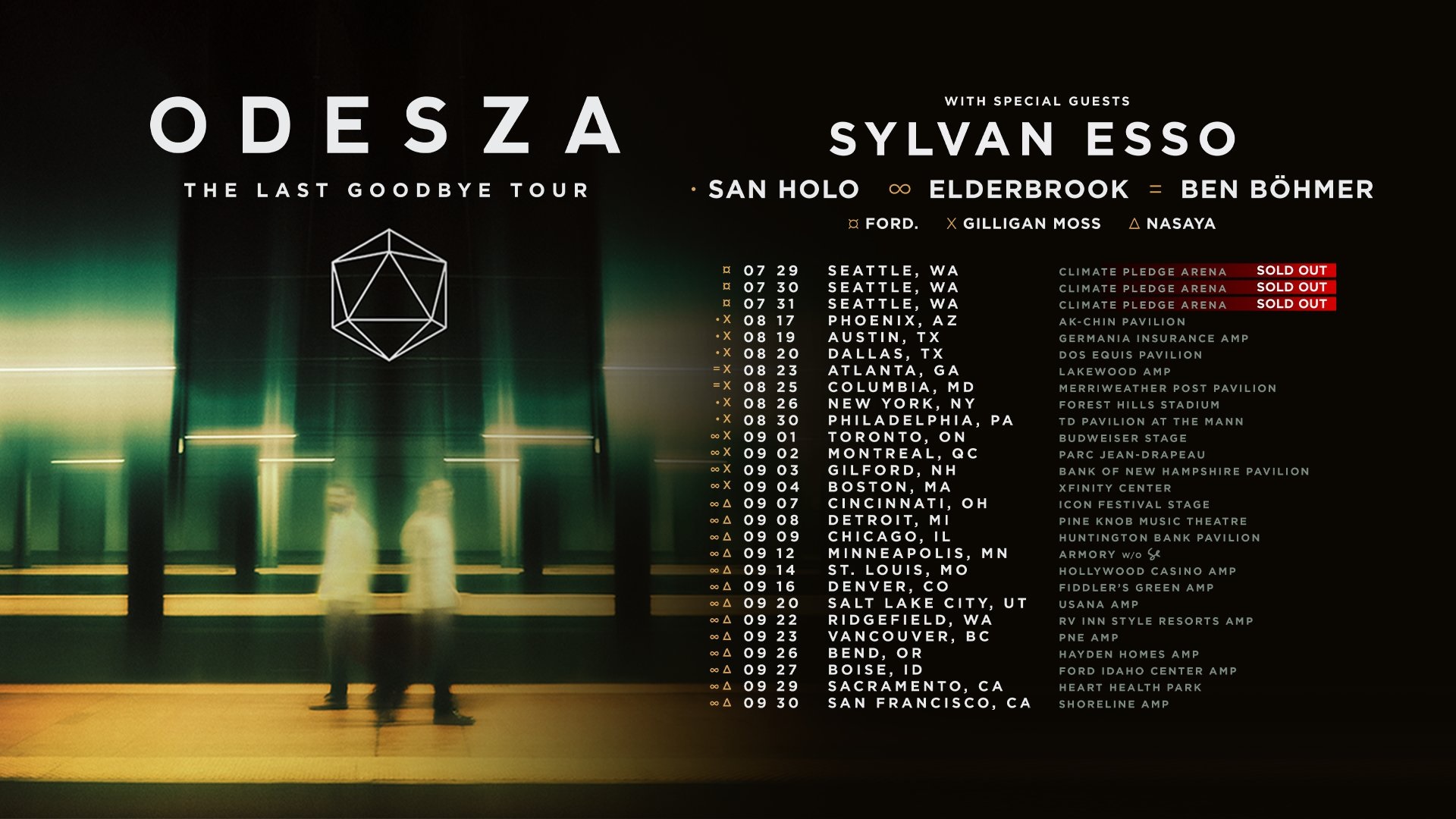 ODESZA The Last Goodbye Tour at Forest Hills Stadium on Fri, Aug 26th