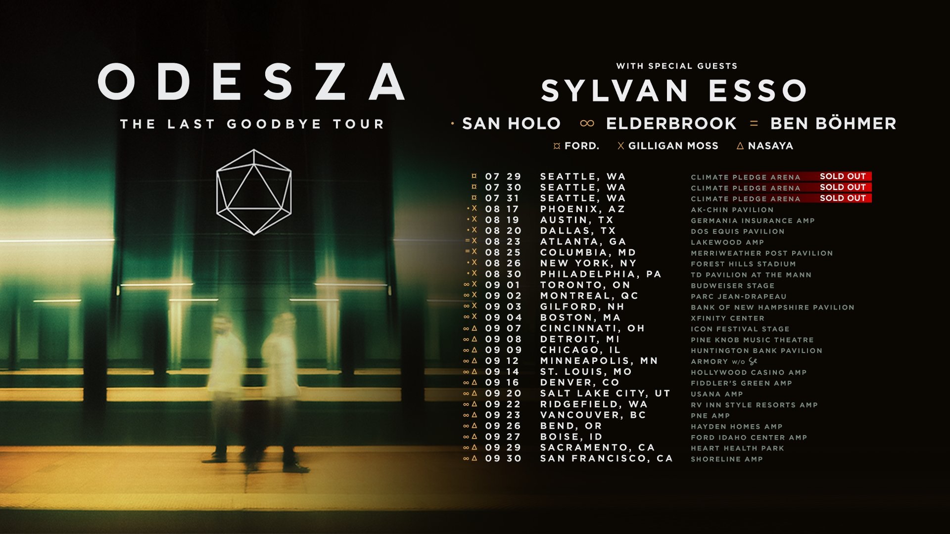 odesza tour setlist 2022