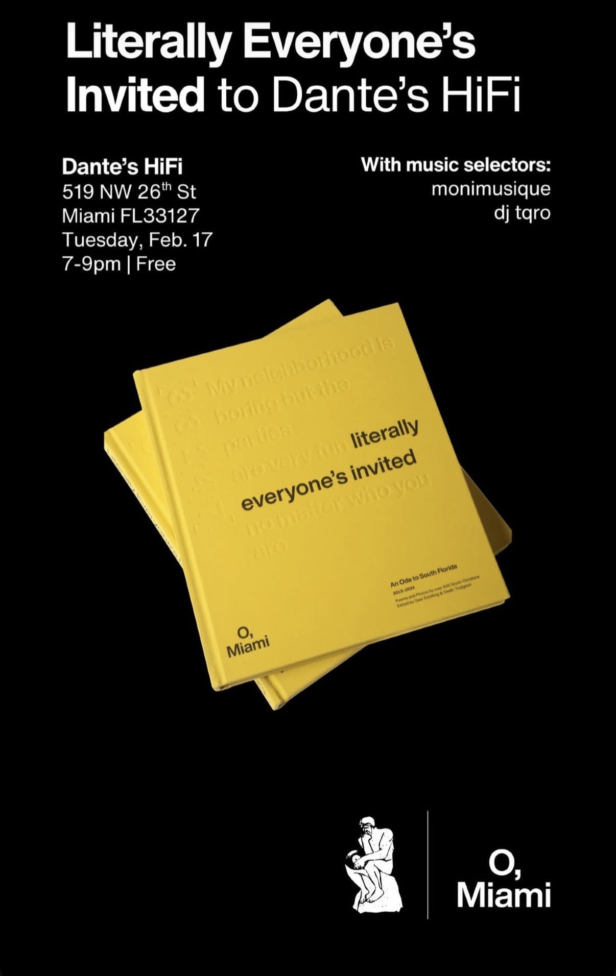 Tonight + This Week at Dante’s HiFi Miami