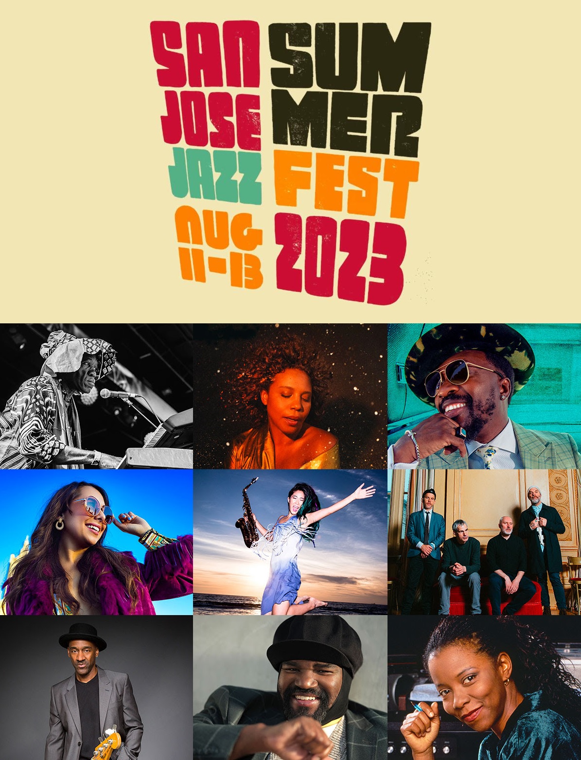 San Jose Jazz Summer Fest 2023 | Aug 13 at Plaza de César Chávez on Sun