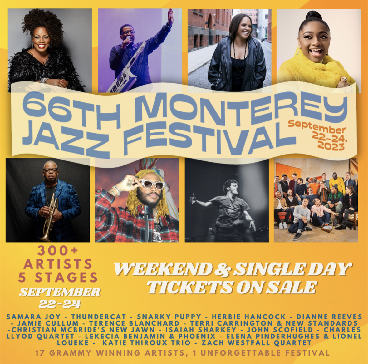 66th Monterey Jazz Festival September 2224 at Monterey County