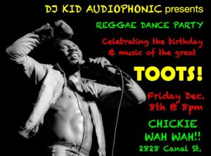 DJ Kid Audiophonic presents. REGGAE DANCE PARTY