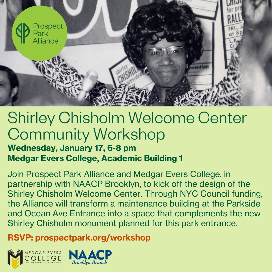 Shirley Chisholm Welcome Center Community Workshop at Medgar Evers College  on Wed, Jan 17th, 2024 - 6:00 pm