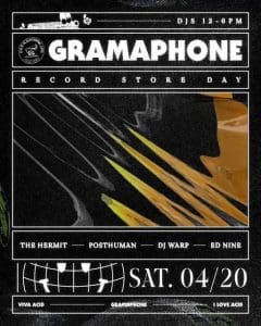 Record Store Day featuring The Hermit, Posthuman, DJ Warp and Ed Nine