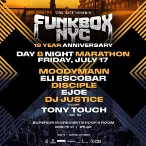 FUNKBOX meets TOCA’s PLAYHOUSE w/ Djs Tony Touch, Shan S, Brooklyn Terry