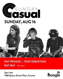 Sunday Casual with DJs Ray Prasad, Ron Sebastian, and Ray Ray