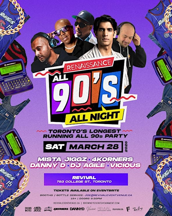 RENAISSANCE – ALL 90s w/DJ Danny D, 4Korners, Mista Jiggz, Agile