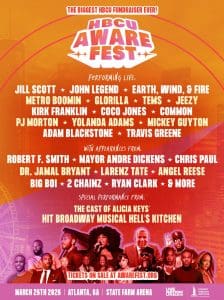 HBCU AwareFest ft. Adam Blackstone, Coco Jones, Common, Earth, Wind, & Fire, GloRilla, Jeezy, Jill Scott, John Legend and more