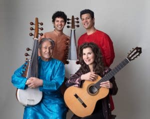 Amjad Ali Khan and Sharon Isbin perform “Strings For Peace” with Amaan Ali Bangash, Ayaan Ali Bangash, and Amit Kavthekar Collaborations Series