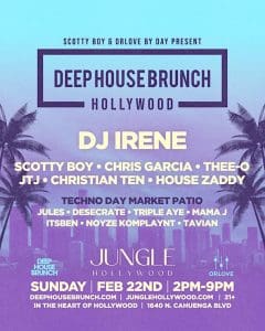 Deep House Brunch w/ DJ Irene and Scotty Boy