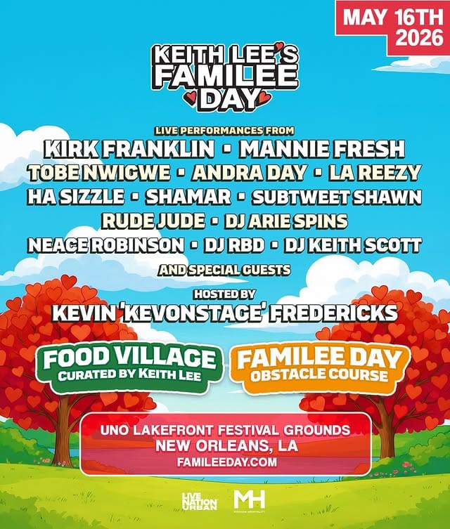 Keith Lee’s Familee Day with Kirk Franklin, Mannie Fresh and more