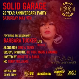 Solid Garage 28 Year Party w/ Barbara Tucker Live