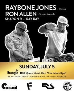 RAYBONE JONES (DETROIT) • RON ALLEN • SHARON R • RAY RAY @. BOOGIE