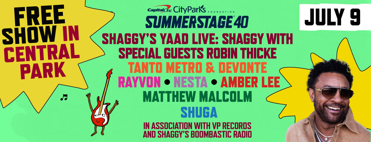 Shaggy's Yaad Live at Rumsey Playfield on Thu, Jul 9th, 2026 - 6:00 pm