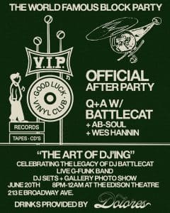 World Famous VIP “Art Of DJ’ING” After Party