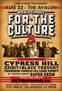 For the Culture 3 ft. Cypress Hill, Xzibit, Black Thought, Pharoahe Monch, and DJ Cash Money