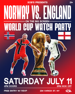 Norway vs England: World Cup Watch Party (Quarter Finals)