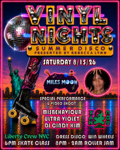 Vinyl Nights Summer Disco w/ Misbehaviour, Ultra Violet, DJ Cindy Kim & performance w/ Miles Moon