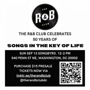 The R&B Club Celebrates 50 Years of ‘Songs in the Key of Life’