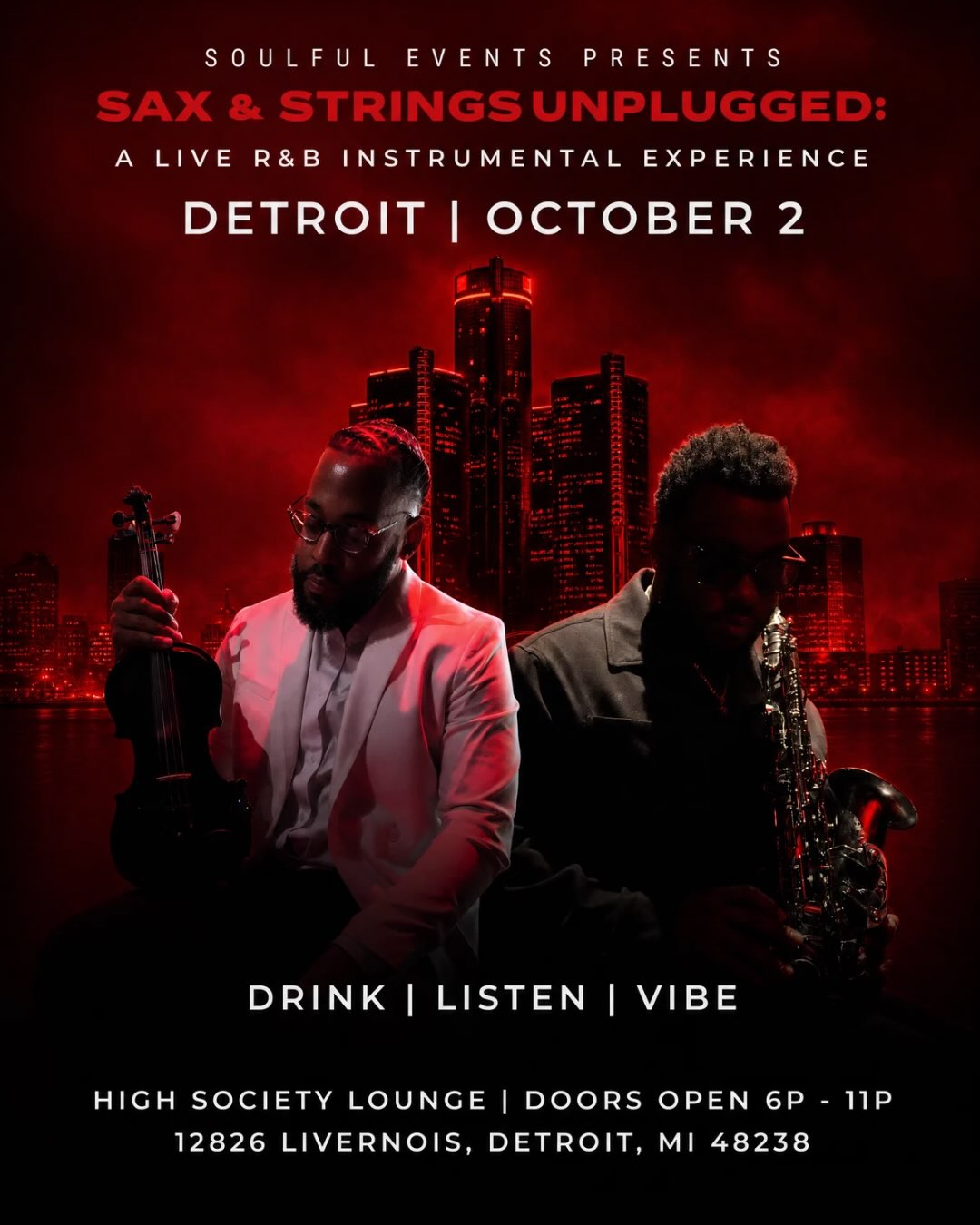 Sax & Strings Unplugged – Detroit: A Live R&B Instrumental Experience